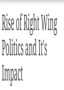 Read Rise of right wing in global politics  Novel by saedajtae PDF Online Step-by-Step